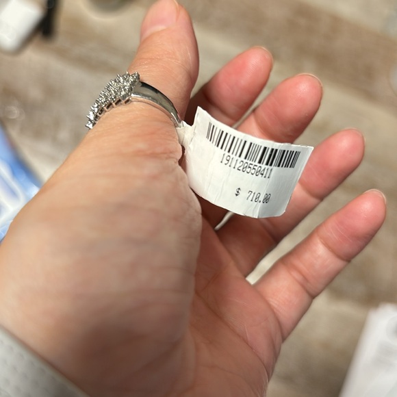 Effy Silver Multi-Row Diamond Ring Sz7 - Picture 5 of 15